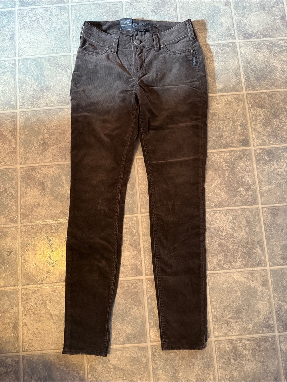 Silver Jeans Suki Corduroy Jeggings in Brown